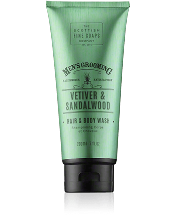 Scottish Fine Soaps Men's Grooming Vetiver & Sandalwood Hair & Body Wash 200ml
