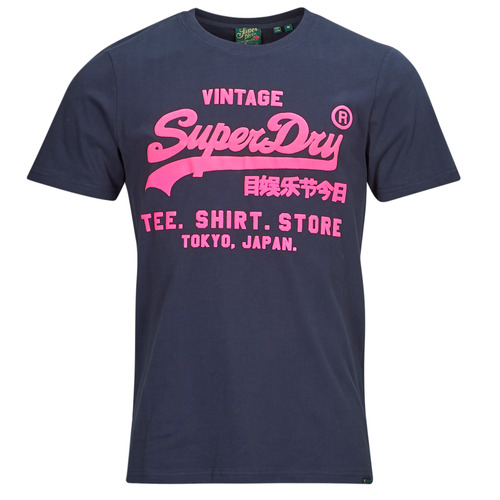 Superdry - NEON VL T SHIRT - Marine