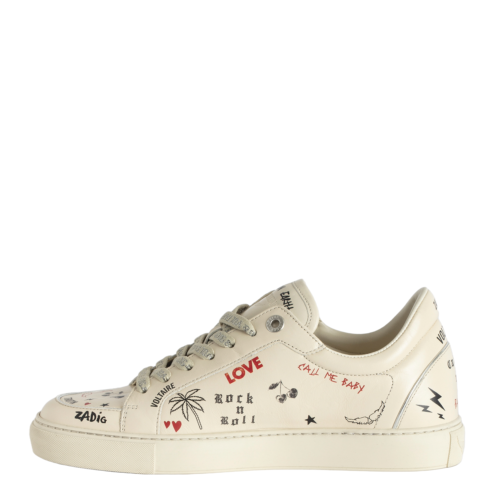 FLY - Baskets basses en cuir effet vintage | Gris