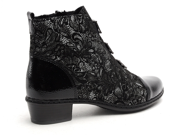 Rieker boots bottine plates femme y07c9 noir