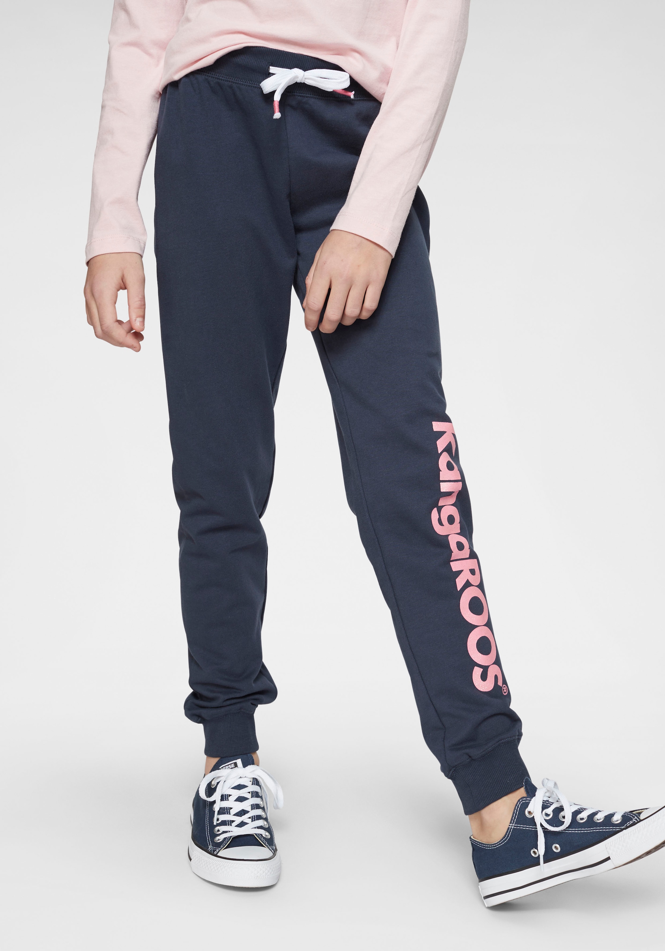 KangaROOS Sweathose  mit Glitzerdruck am Bein
