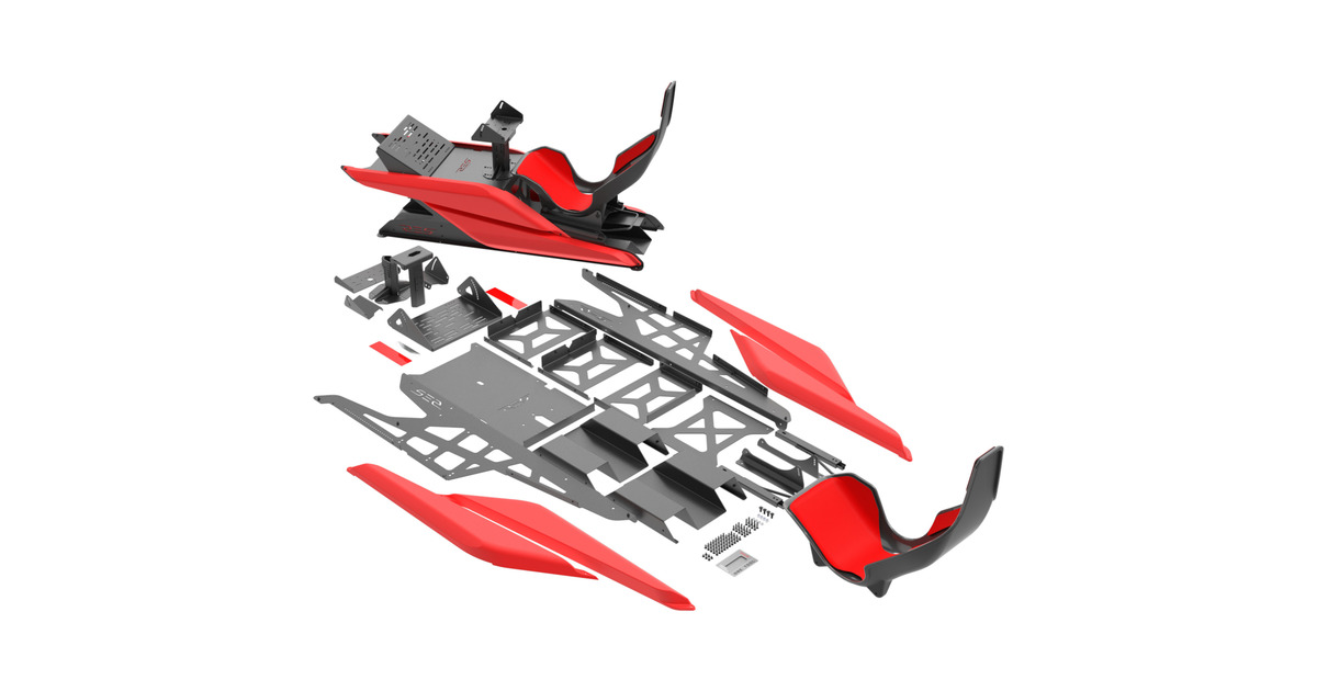 Res-TechX1 Cockpit racing simulator  (Zwart/hoogglans zwart)