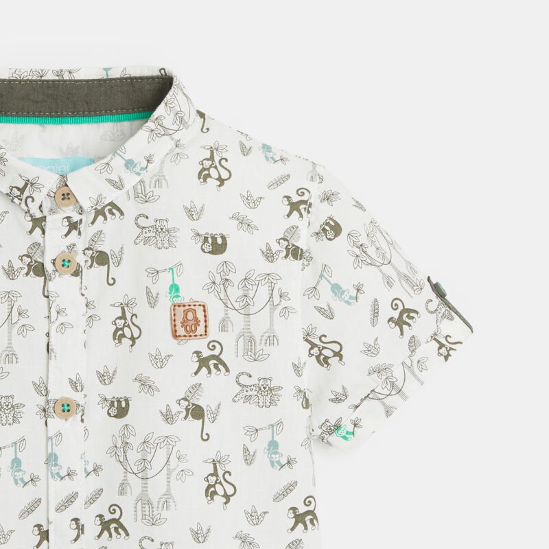 Chemise dinosaures verte bébé garçon Vert