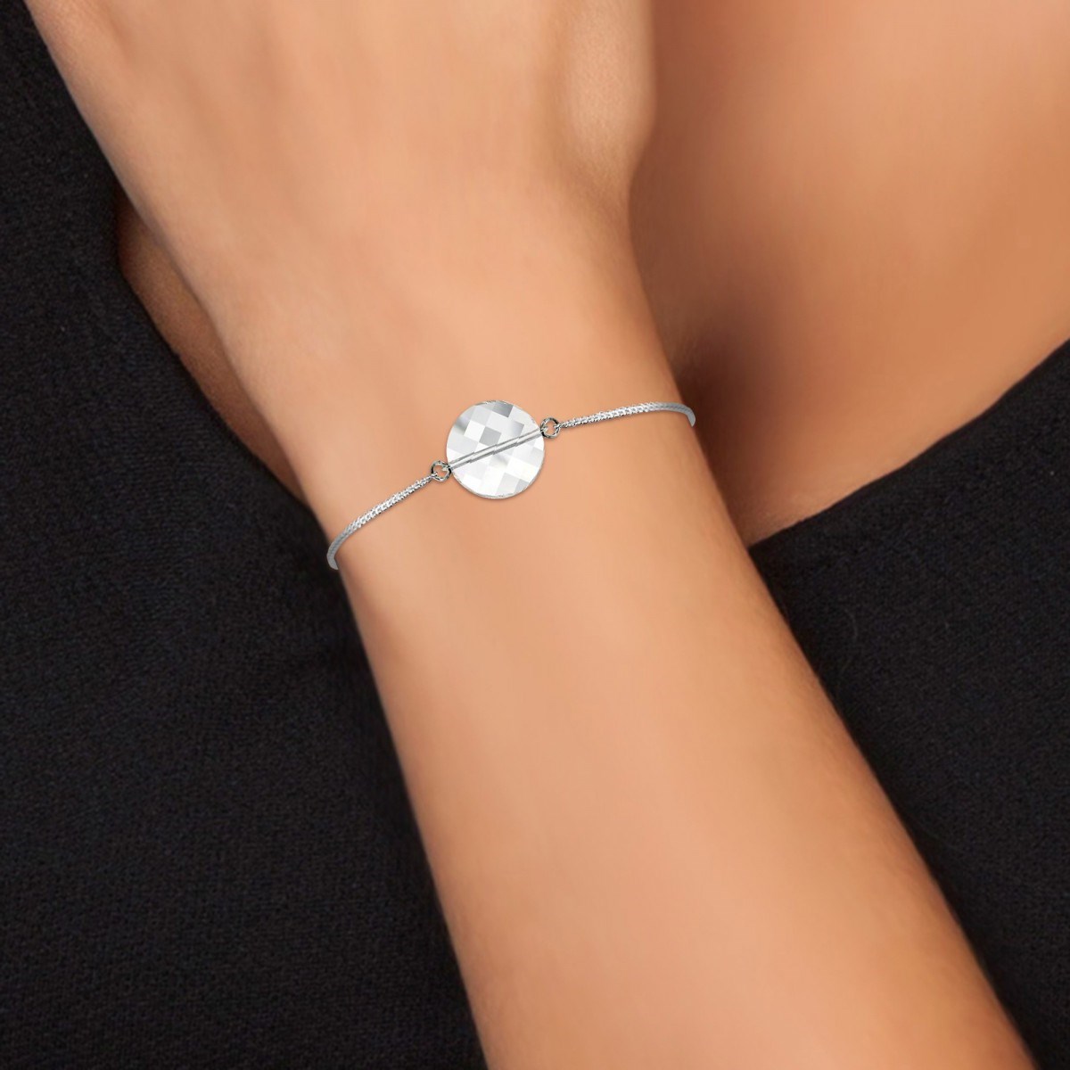 Bracelet argenté SC Crystal orné de Cristaux scintillants