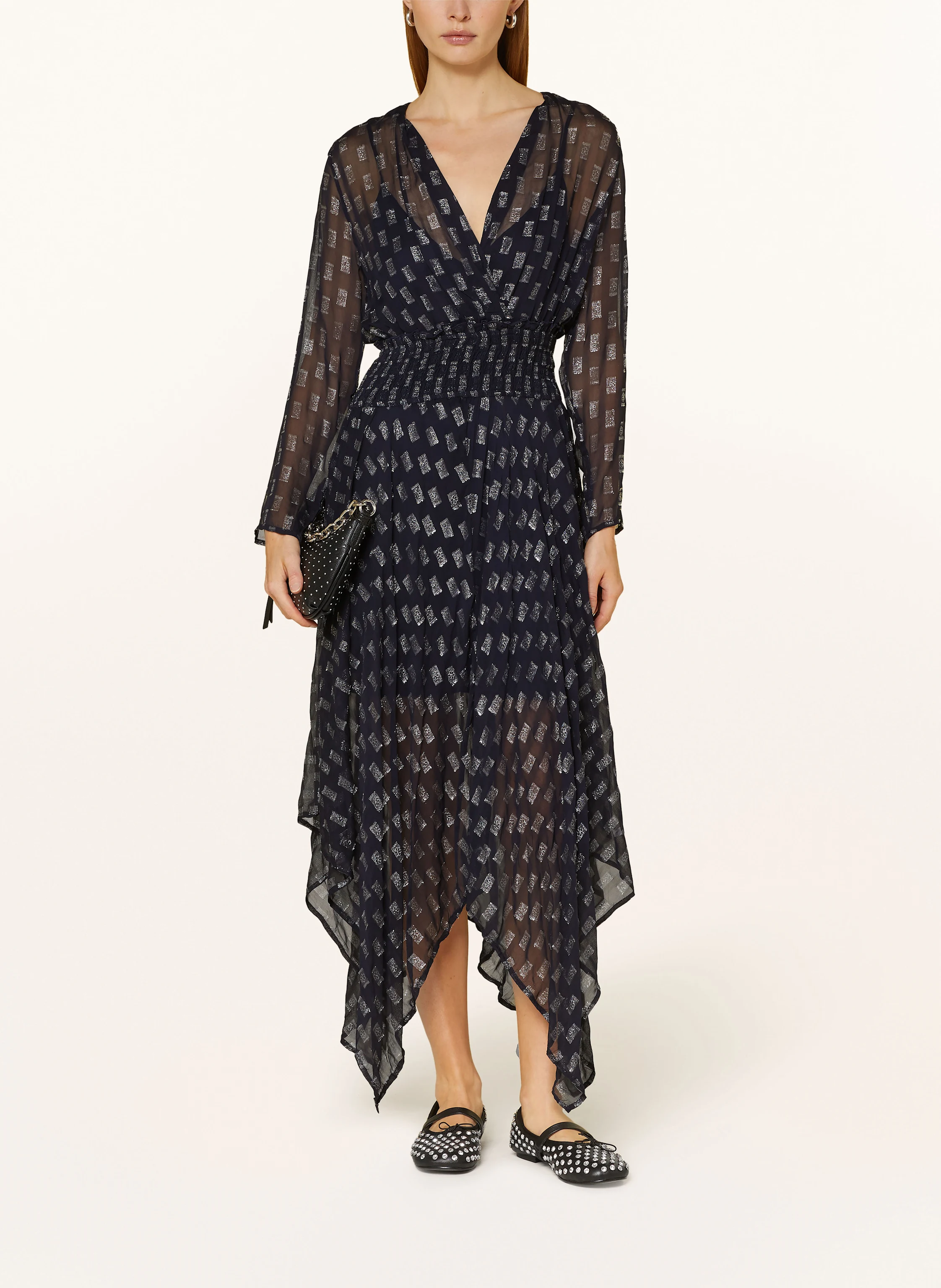 maje Kleid mit Glitzergarn