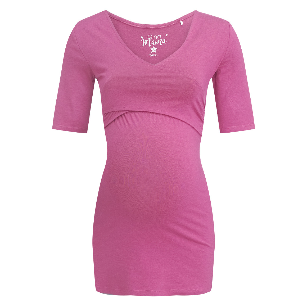 Gina Mama Damen Umstands-T-Shirt mit Stillfunktion beere