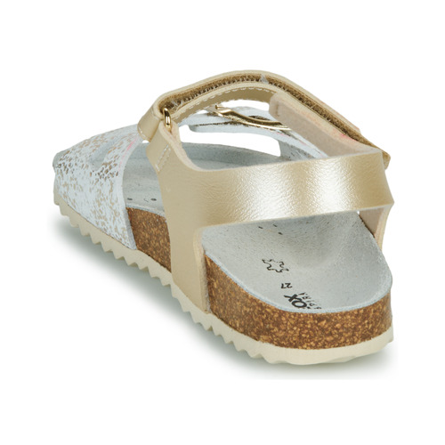 Geox - J ADRIEL GIRL - Blanc / Doré