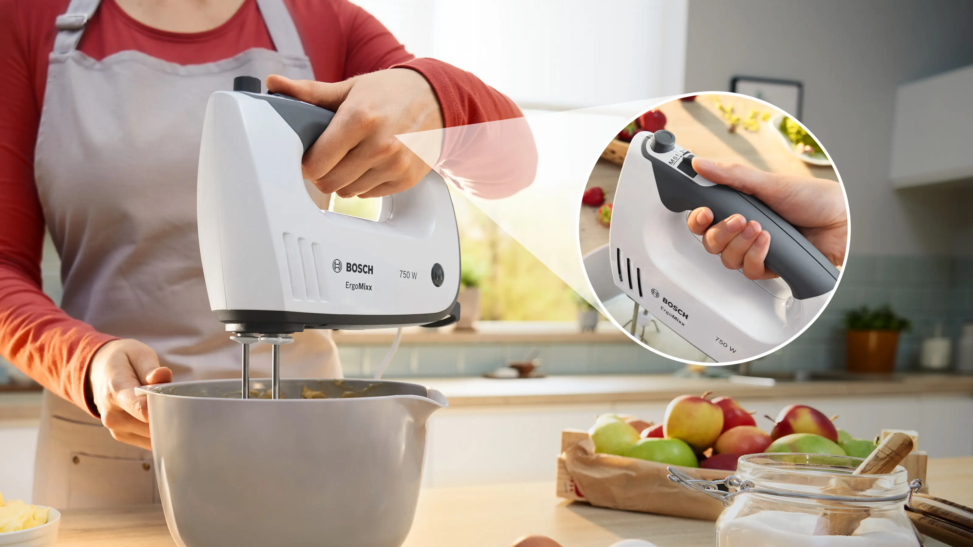 Handmixer ErgoMixx 750 W Wit, Grijs MFQ37470