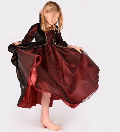 Den Goda Fen Kostüm - Vampirkleid - Rot/Schwarz