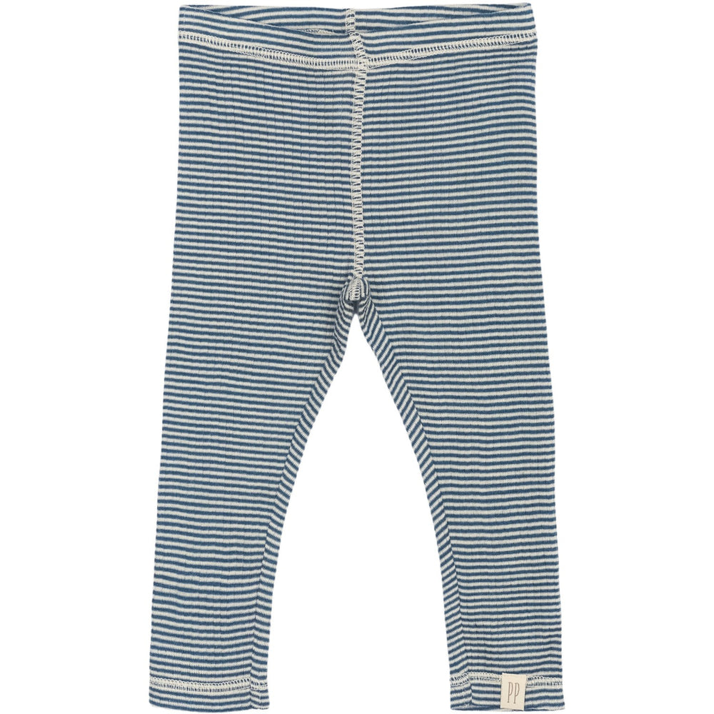 Køb Petit Piao Ensign Blue/dark Off White PPDante Leggings Merino Uld Striped