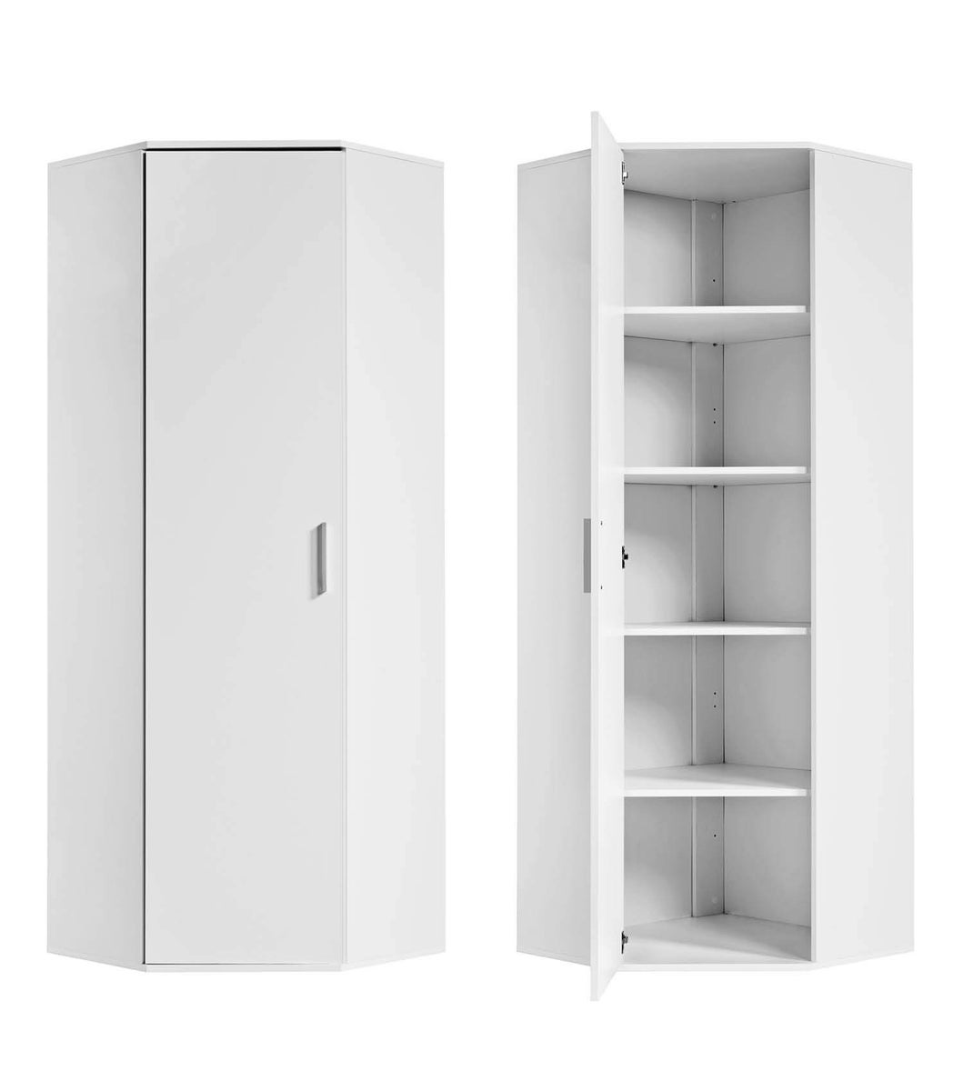 mokebo hoekkast in wit 'The Long One', kast, opbergkast of multifunctionele kast