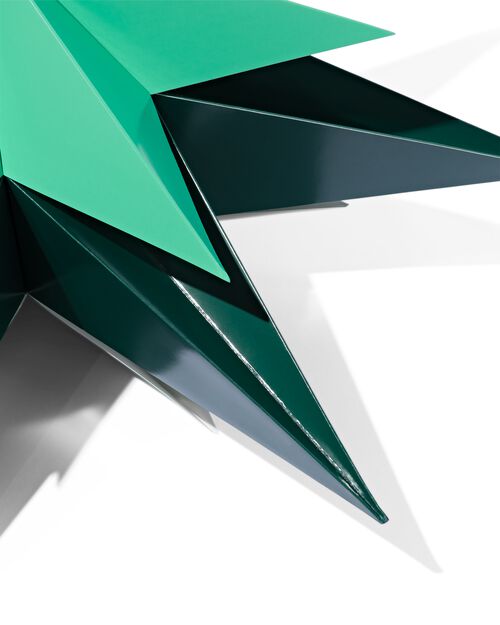 étoile de papier LED verte