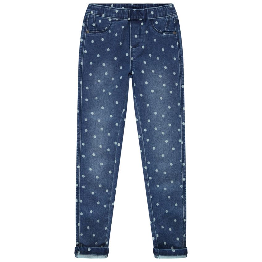 Jegging Denim fantaisie pour fille - Bleu moyen