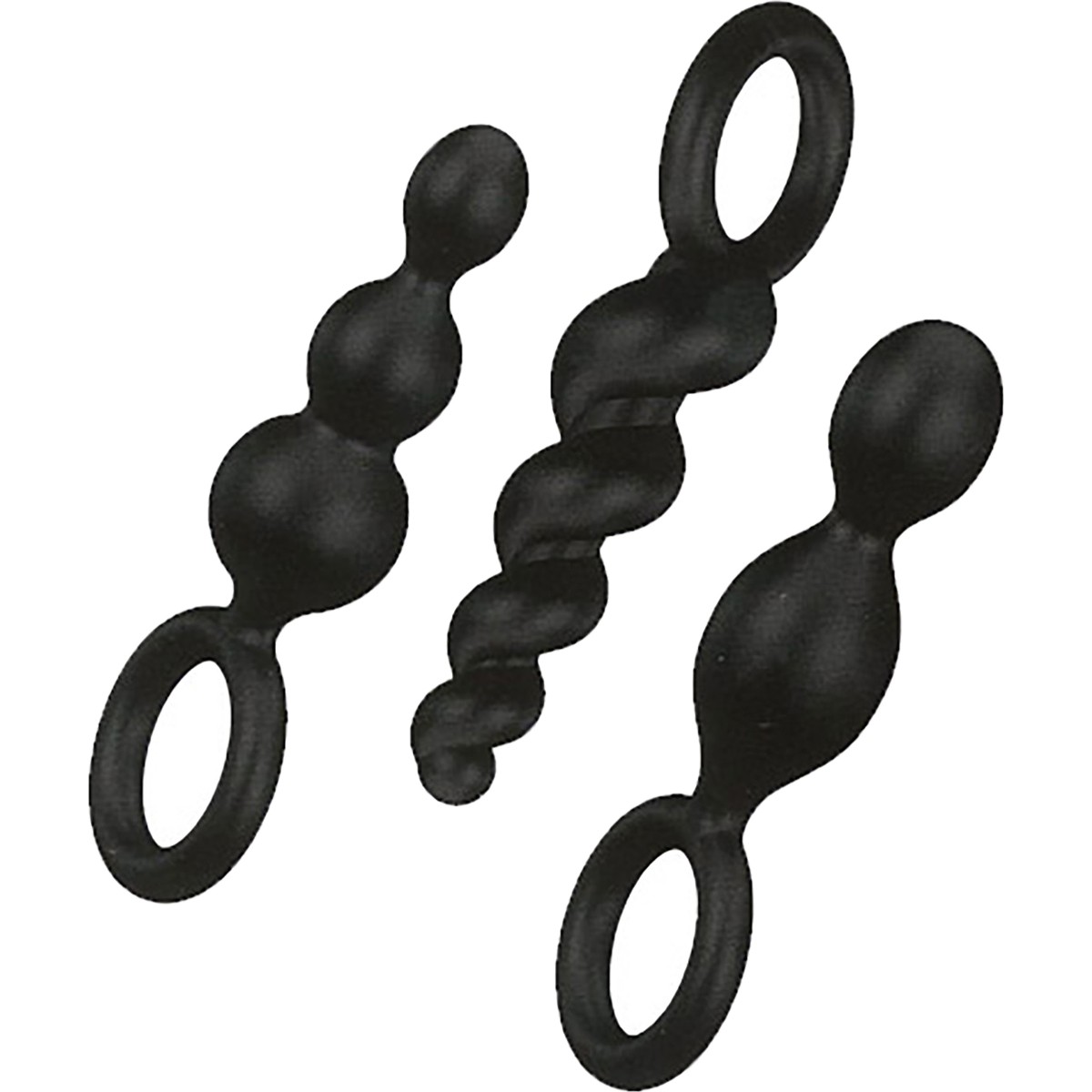 Trio de plugs anaux - Noir