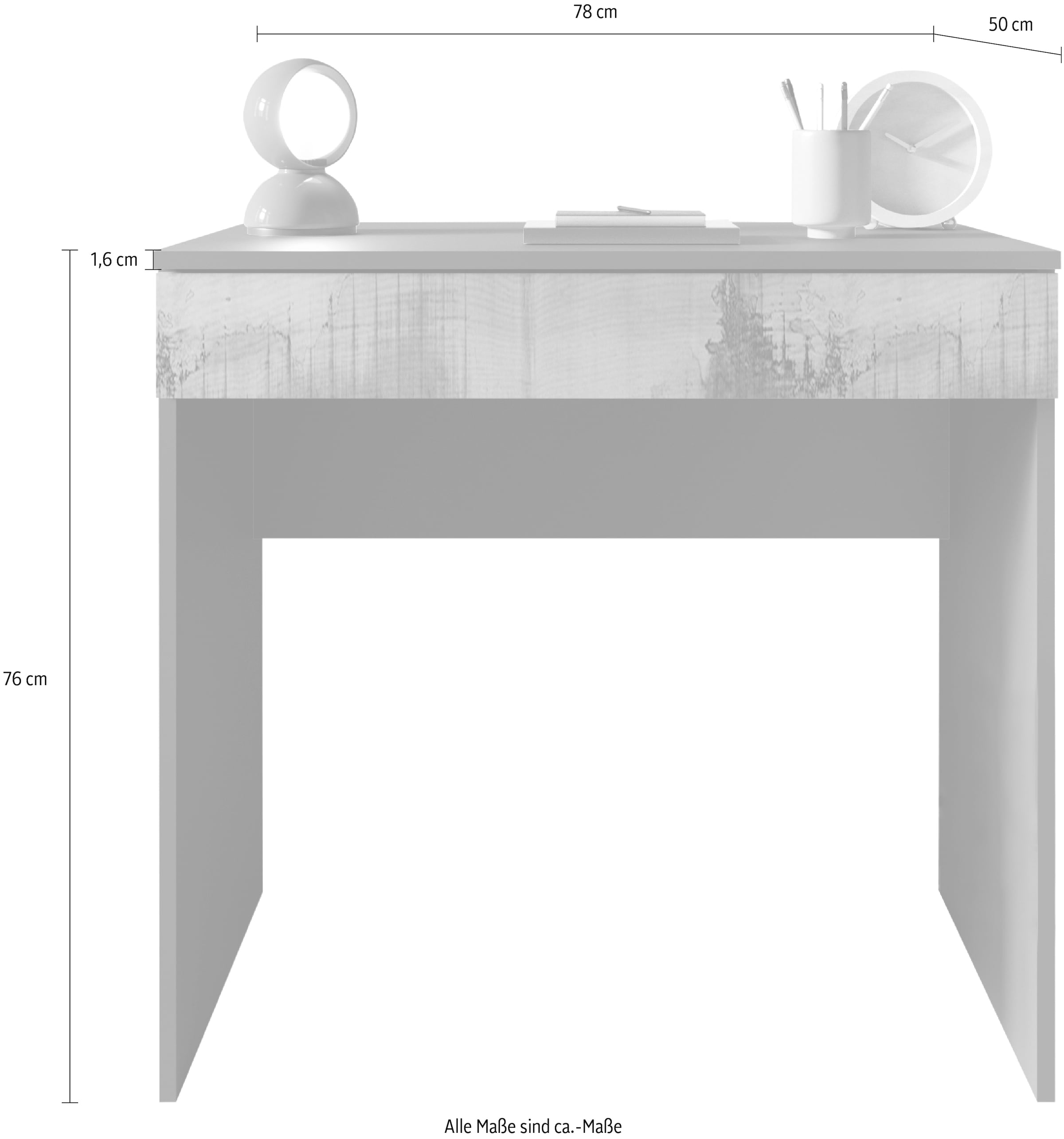 INOSIGN Schreibtisch »Basic, Computertisch mit 1 Schublade« Arbeitstisch, Schminktisch in versch. Farben, Breite 78 oder 110 cm