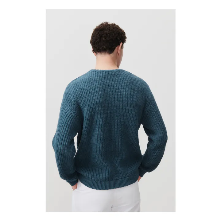 American Vintage Pull Crashway Laine et Alpaga | Bleu pétrole