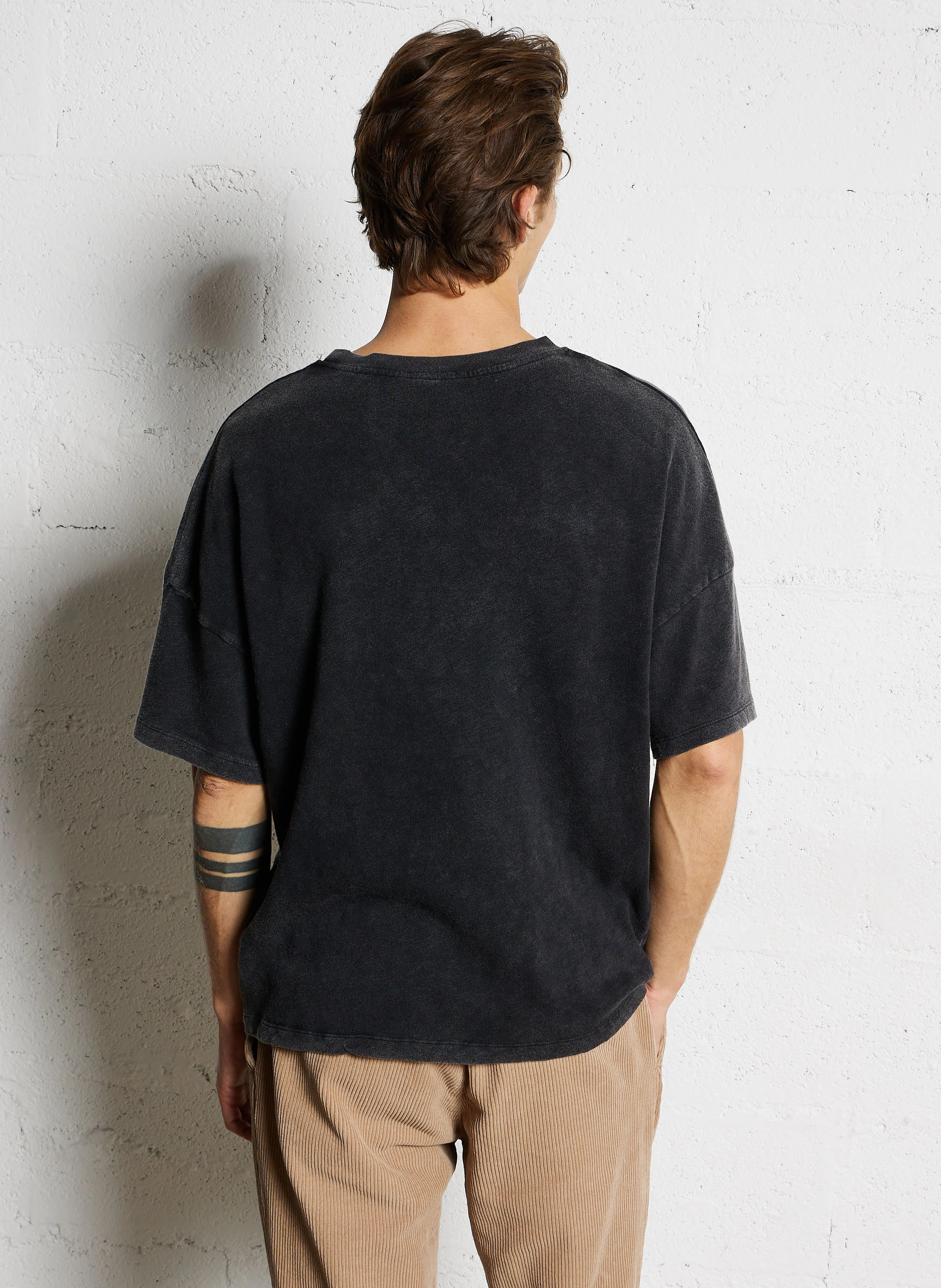SONOMA - Tee-shirt col rond en coton | Gris