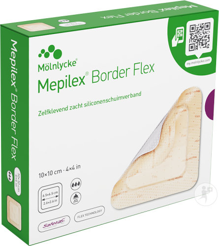 Mepilex Border Flex rectangulaire 10x10cm 5 Pièces