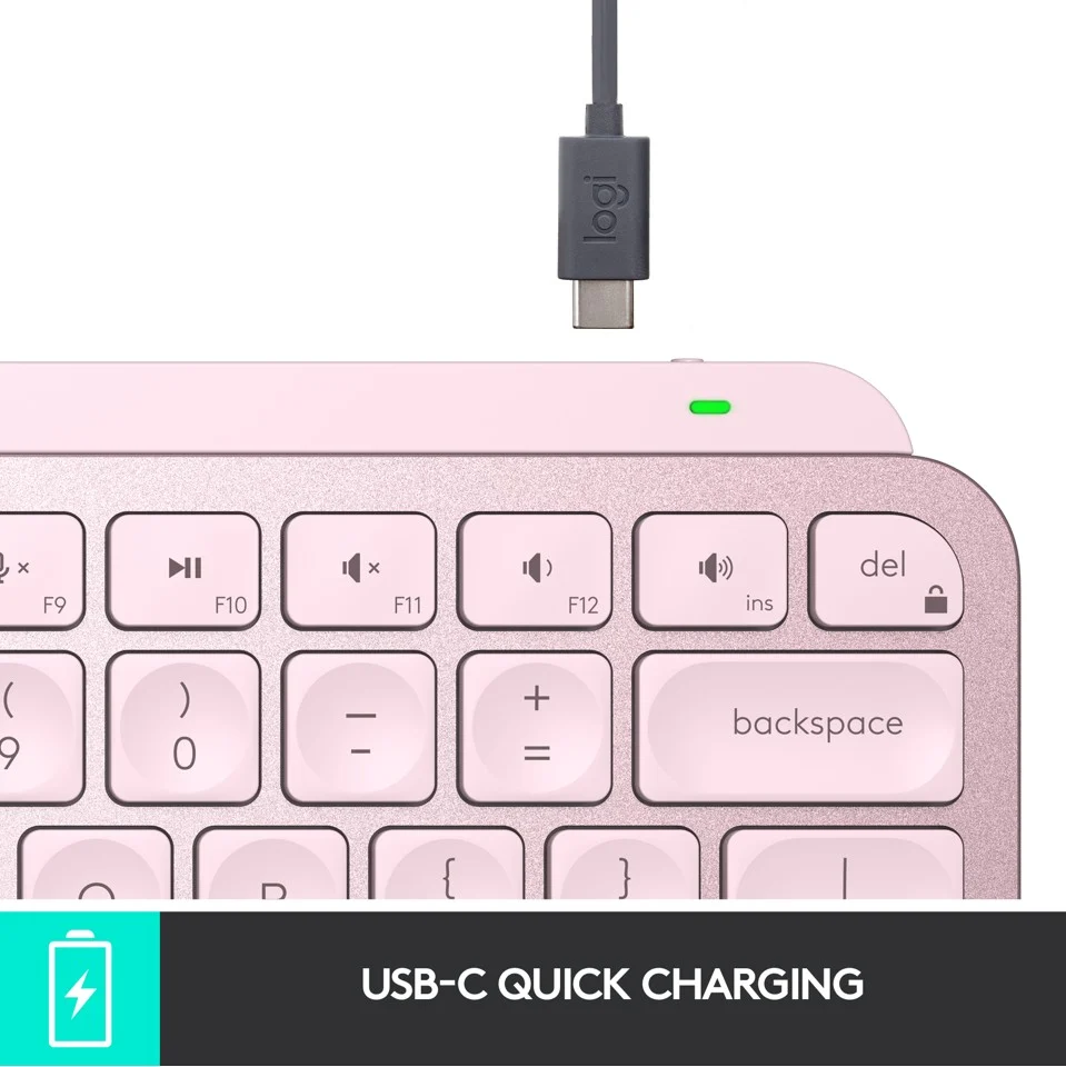 Logitech - MX Keys Mini minimalistisk Trådløs Tastatur - Nordic Layout