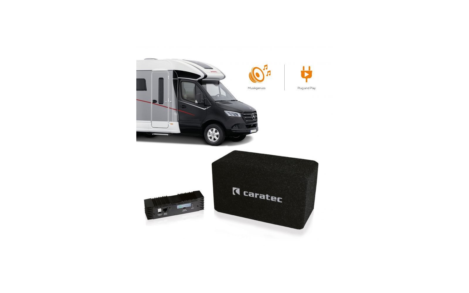 Caratec Audio CAS212S Soundsystem Mercedes-Benz Sprinter S907/910 für Fahrzeuge mit MBUX 7 mit Navigation und 10 schwarz