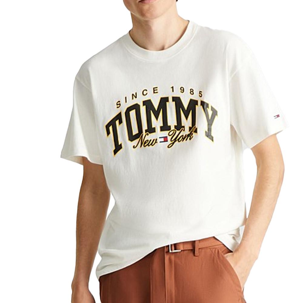 Tommy Hilfiger T-shirt Blanc Homme Tommy Hilfiger Luxe Varsi