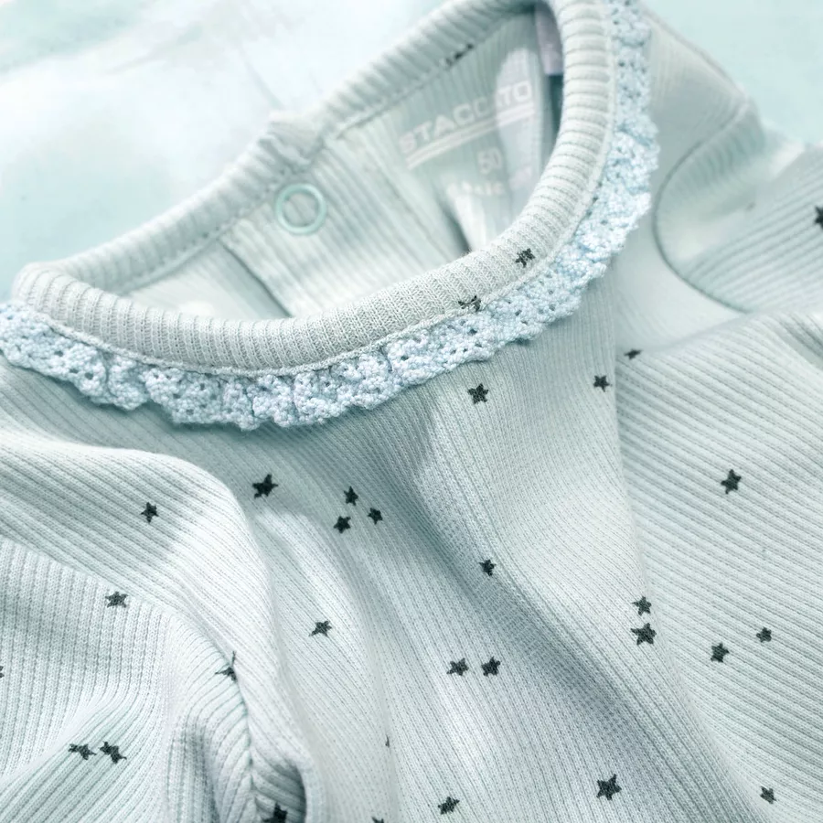 STACCATO Kleid aqua sky gemustert
