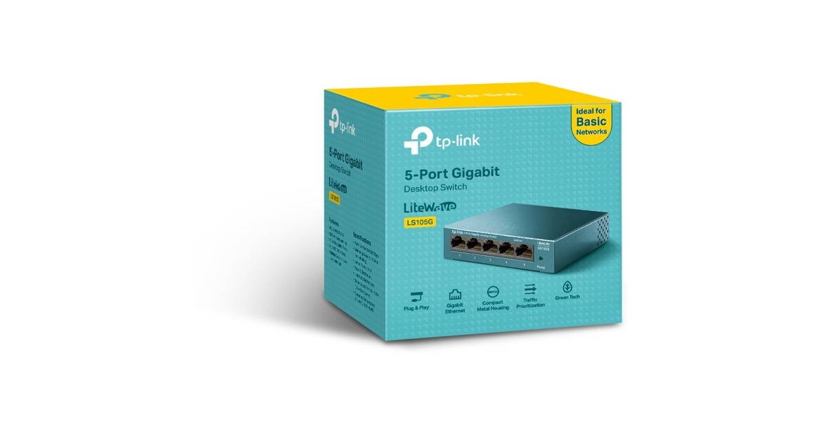 TP-LinkLiteWave LS105G switch  (Blauw)