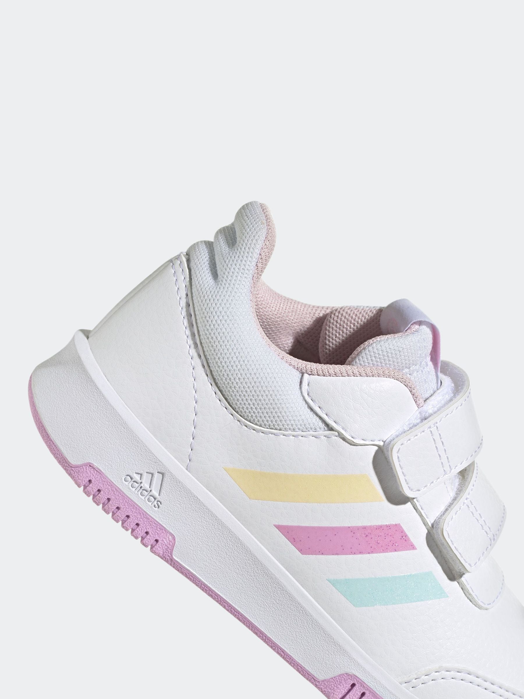Wit/Roze/Meerkleurig - adidas Tensaur kindersneakers met klittenbandsluiting
