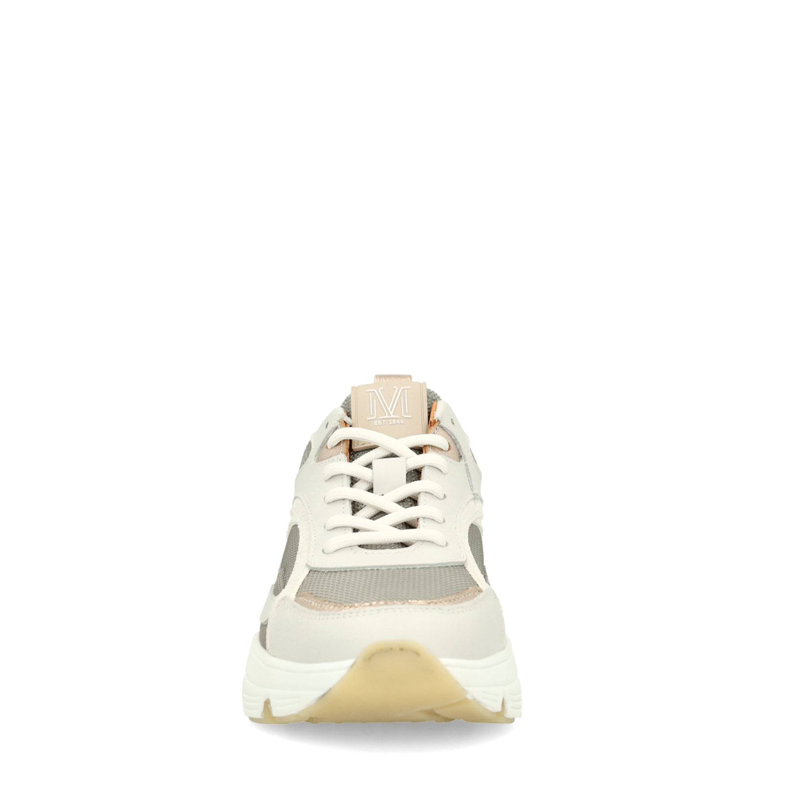 Grijze leren sneakers