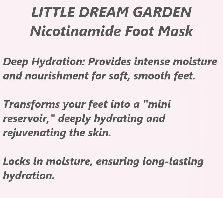 LITTLE DREAM GARDEN - Nicotinamide Voetmasker - 1 stuks