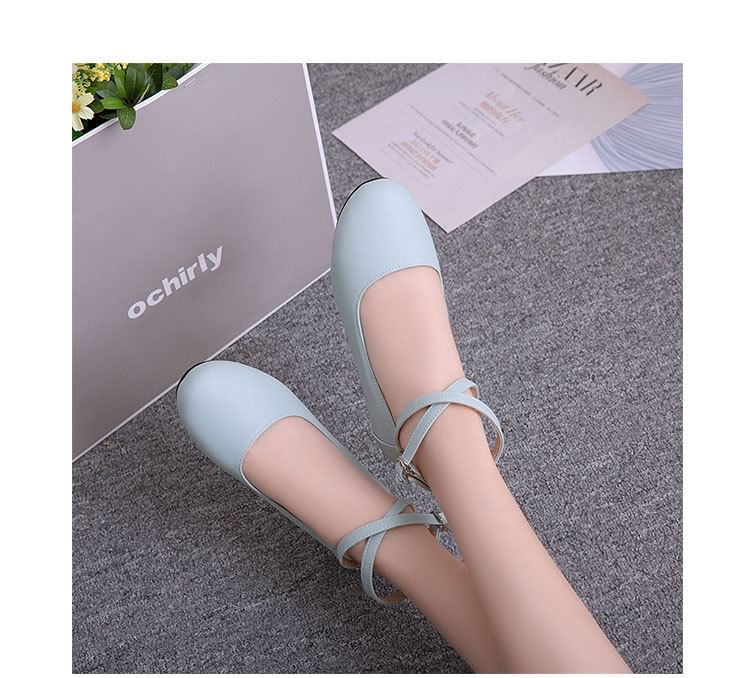 Freesia - Mary Jane-schoenen met kruisbandjes
