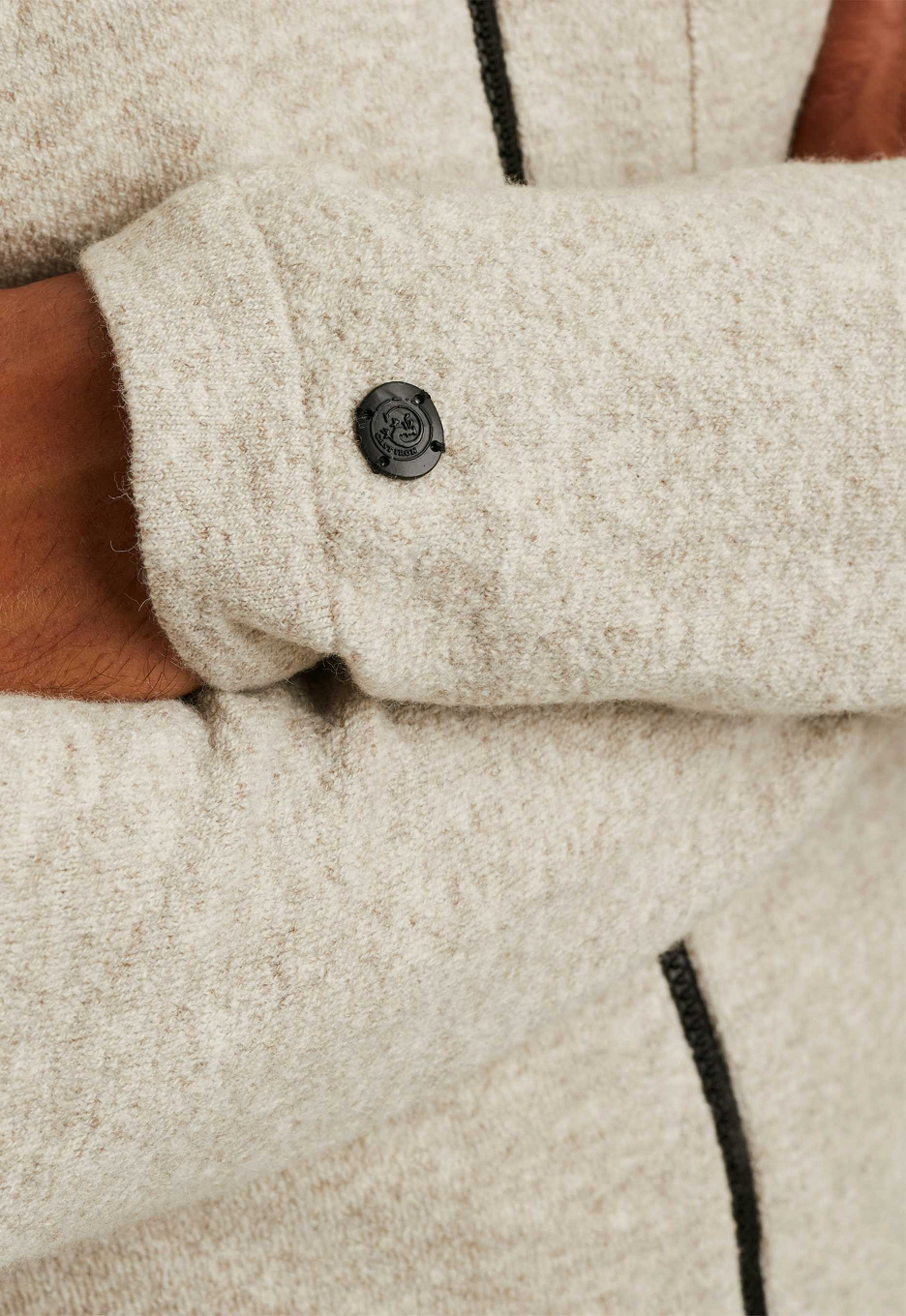 Cast Iron Wool Blend Zip Jacket
