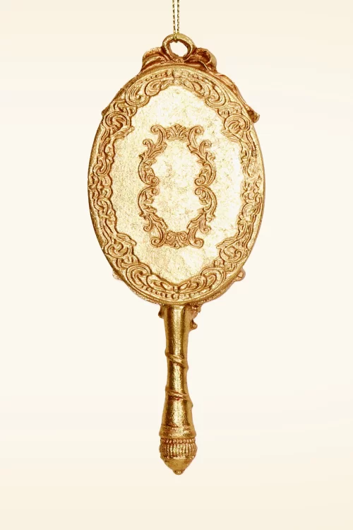 HD Collection Hand Mirror kerst ornament in goud