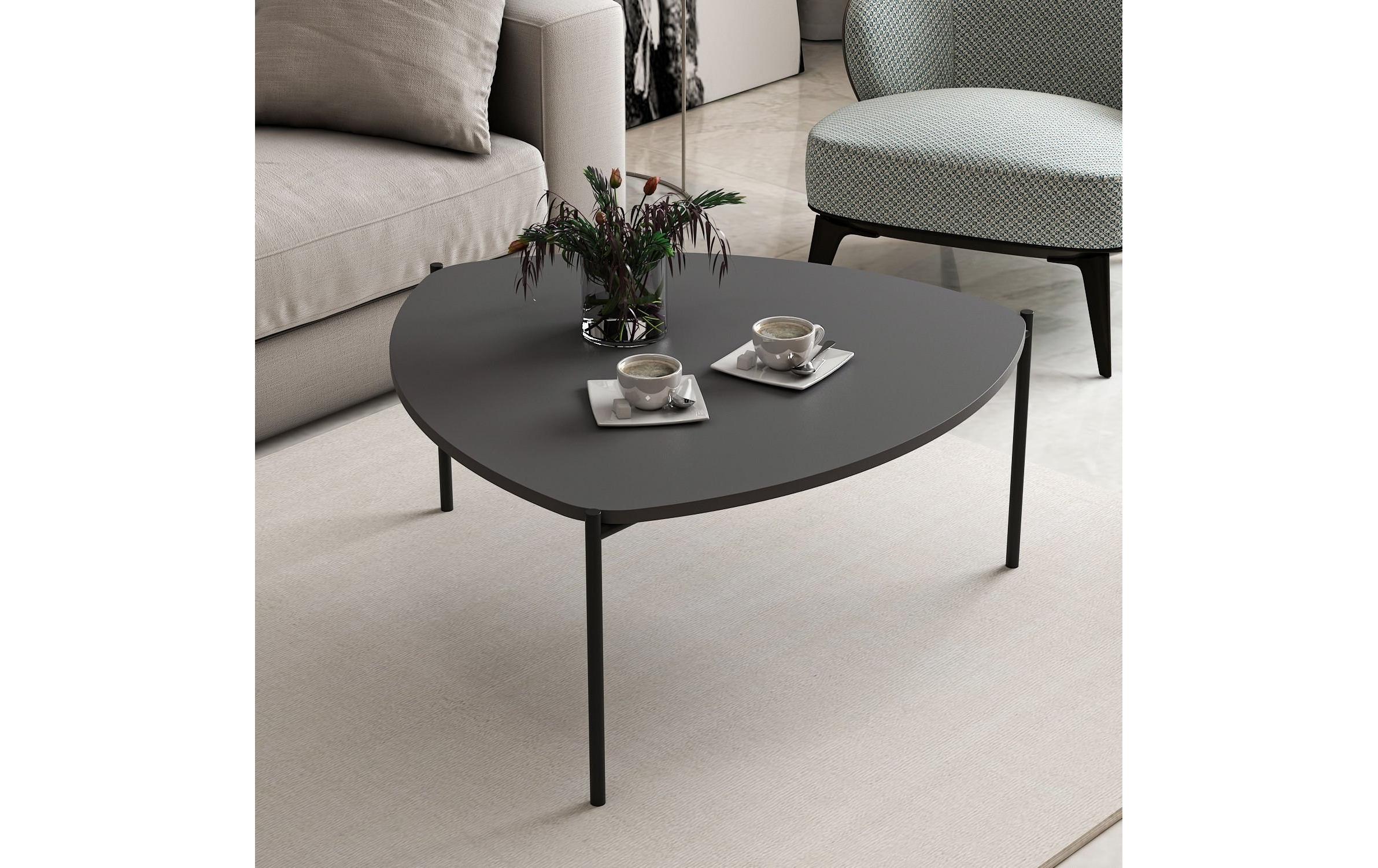 Couchtisch Lenny 90 x 40 cm, Grau<br>Hochwertiger Couchtisch