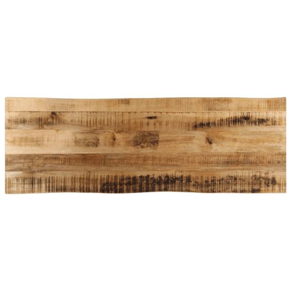vidaXL Tampo de Mesa C/borda Viva 110x40x3,8cm Mangueira Áspera Maciça - 3580953793