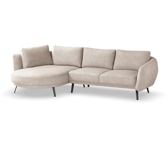 DOMO collection Loungesofa »Toledo«, links, beige