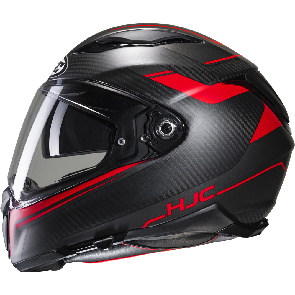 HJC - Casque F70 Carbon Ubis MC1SF / Noir / Rouge / Mat
