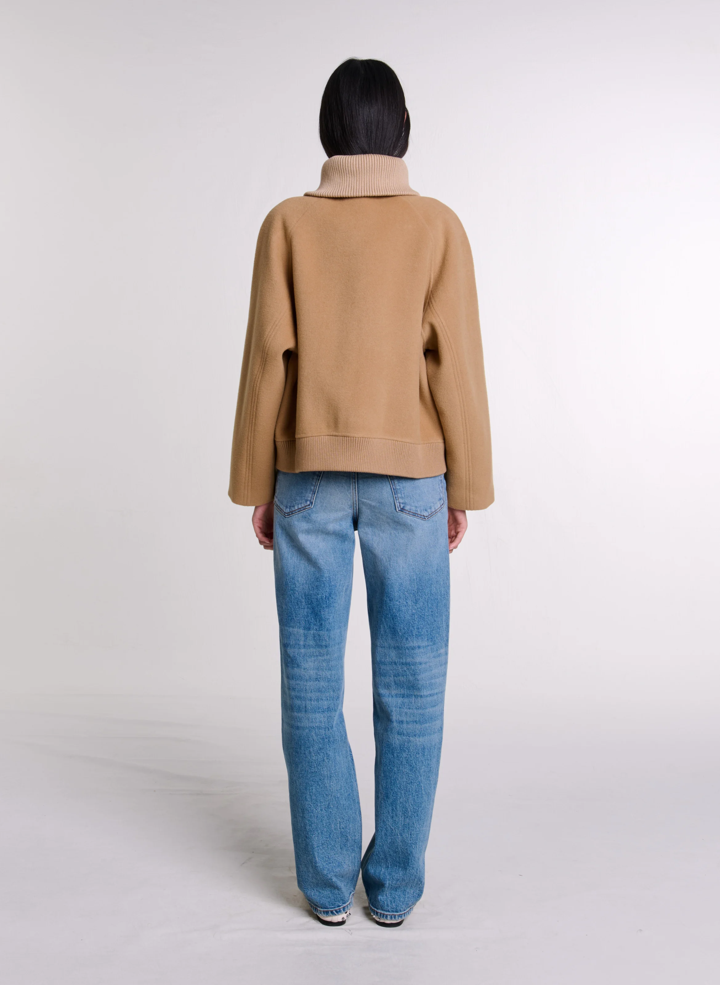 Blouson en laine mélangée | Beige