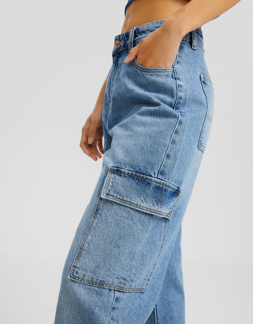 calça cargo reta