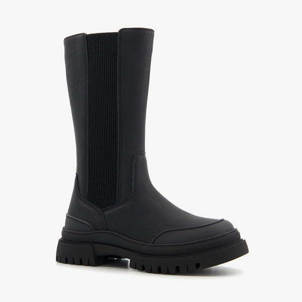 Blue Box hoge meisjes chelsea boots zwart