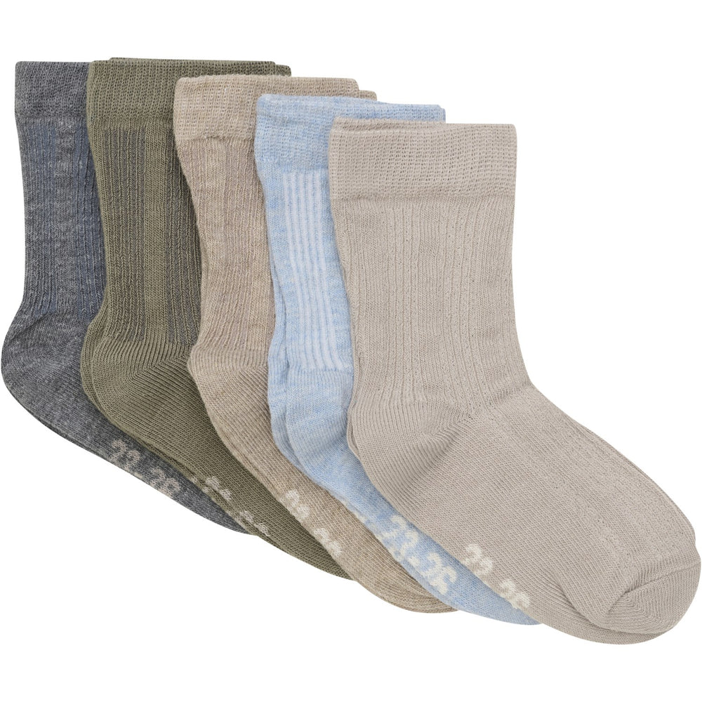 Køb Minymo Winter Sky Strømper Med Strik 5-Pack