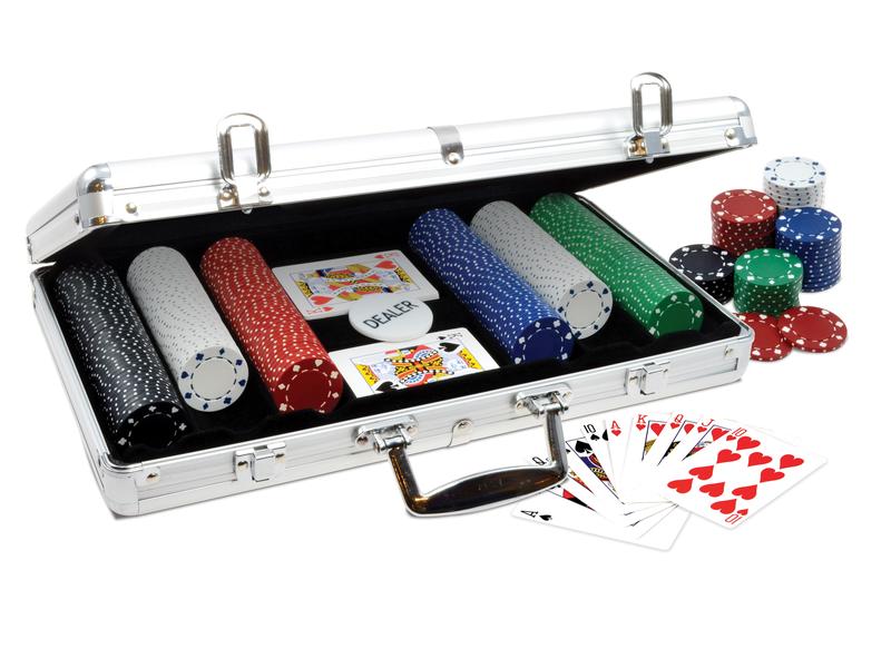 Kosmos ProPoker-Koffer 300 jetons Poker-Set in Aluminium-Koffer