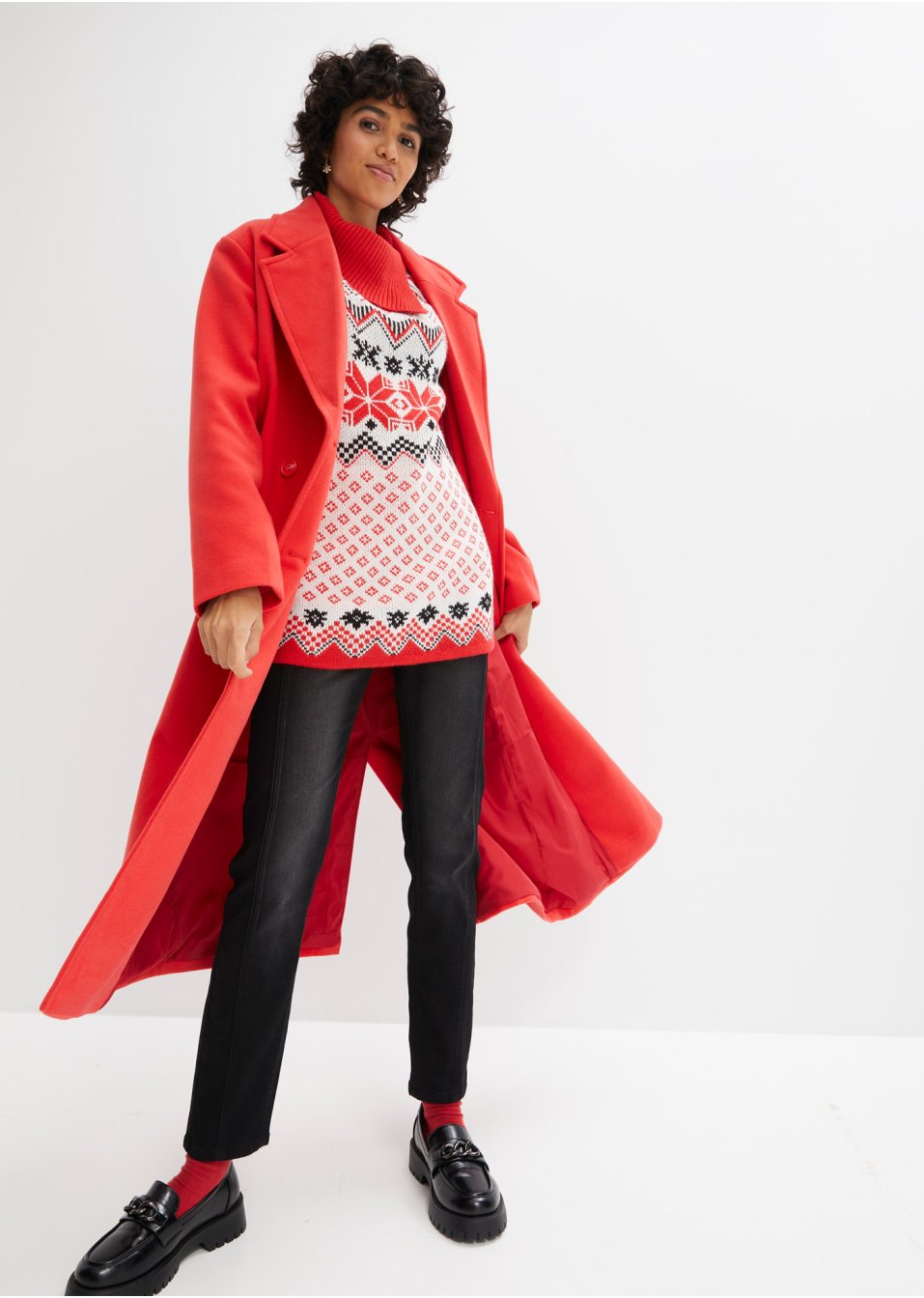 Pull à col roulé avec fente