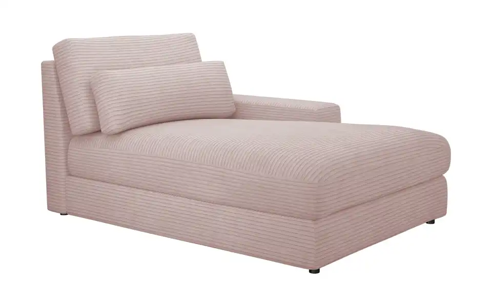 Element Branna Rosé Cordstoff Ottomane rechts