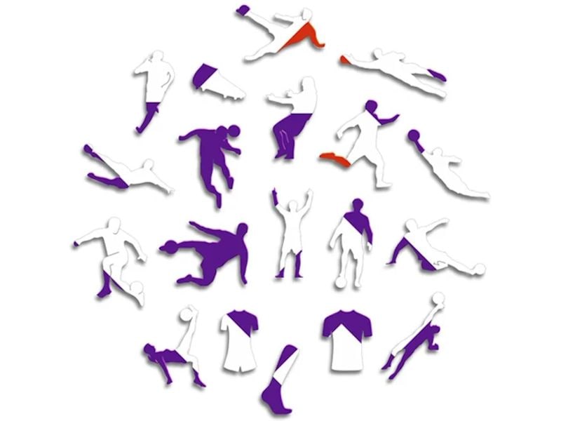 Iconic Puzzle ACF Fiorentina – Logo Offizielles Holzpuzzle, Grösse M