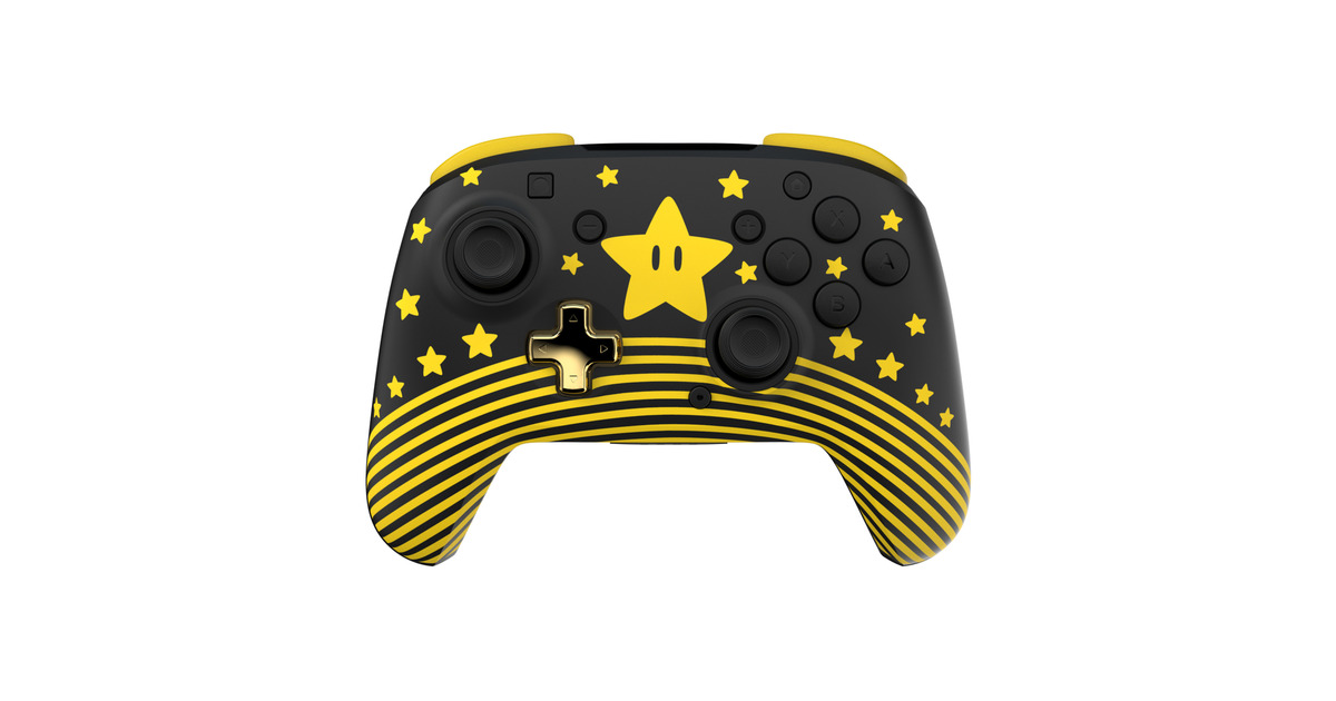 Turtle BeachRematch draadloze gamingcontroller – Super Mario Star  (Zwart, Nintendo Switch, Nintendo Switch Lite, Nintendo Switch - OLED-model, Nintendo Switch 2)