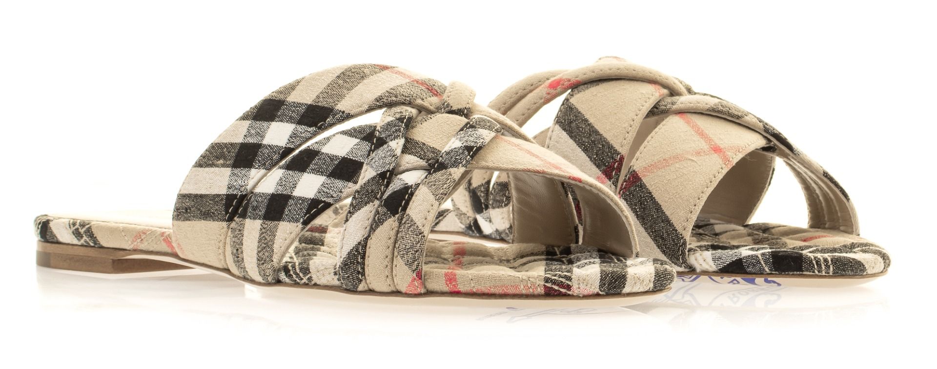 Burberry Check Woven Slides