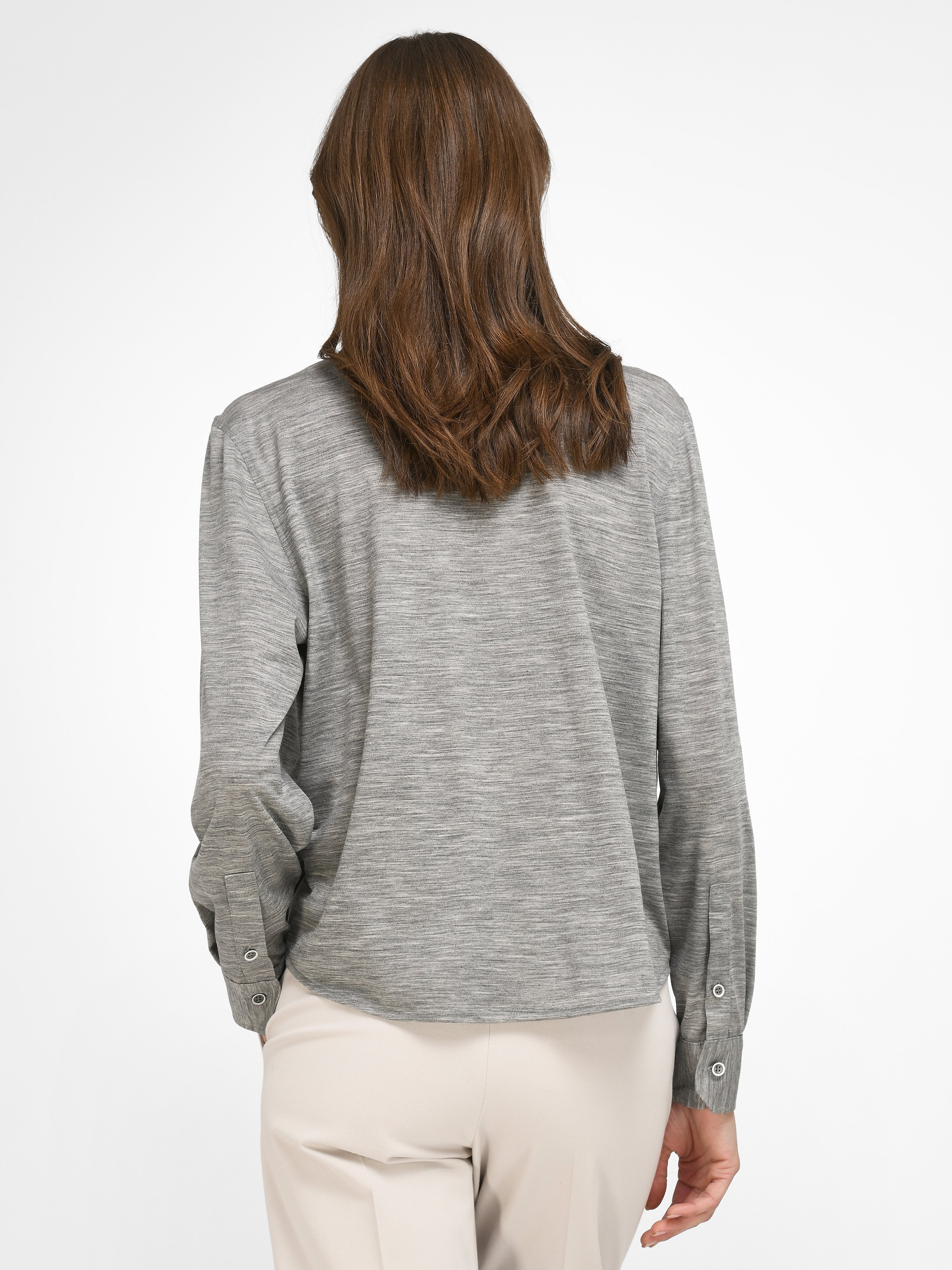 Wolljersey-Bluse