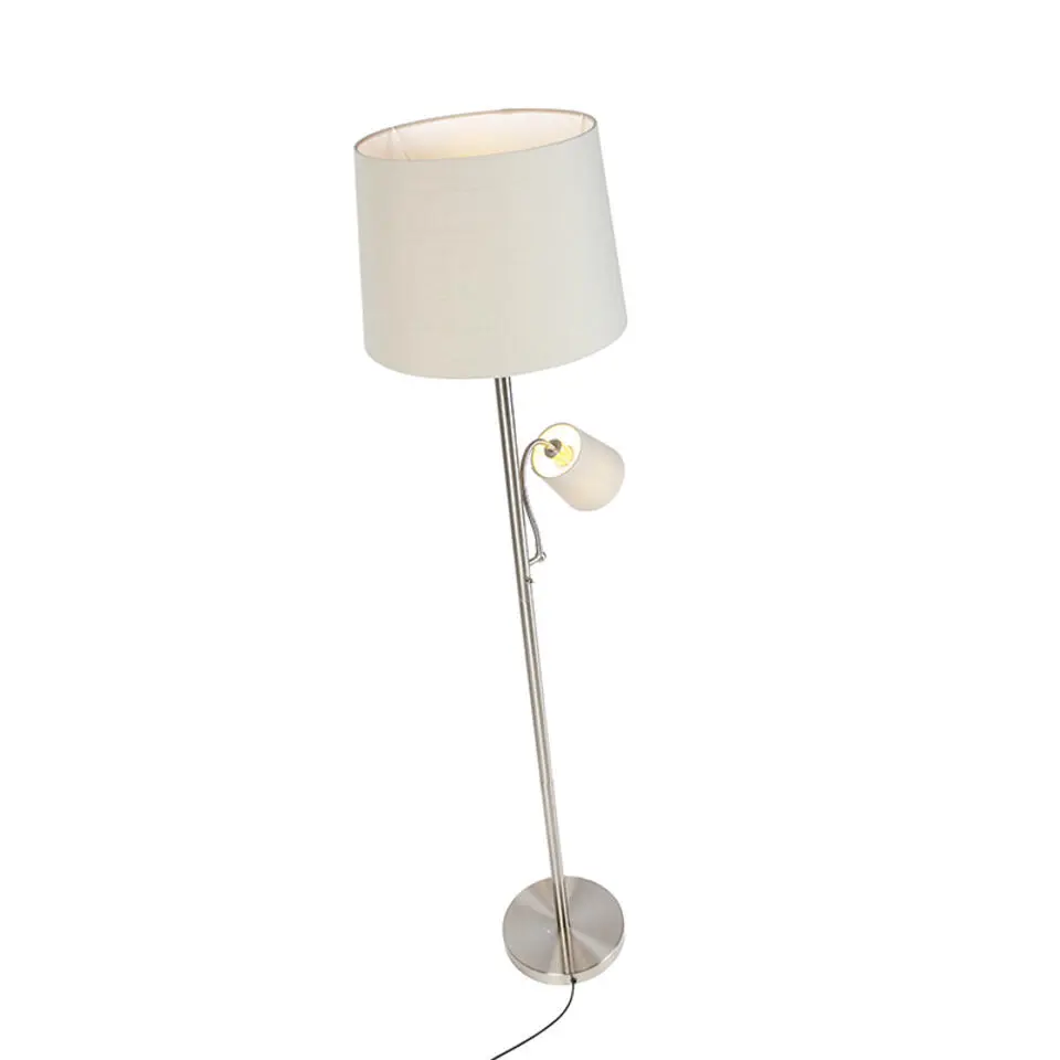 Qazqa vloerlampen retro grijs e27