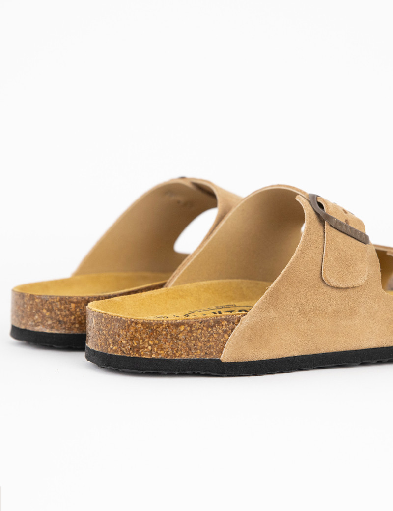 PLAKTON MULES FEMME LAMÉ CAMEL